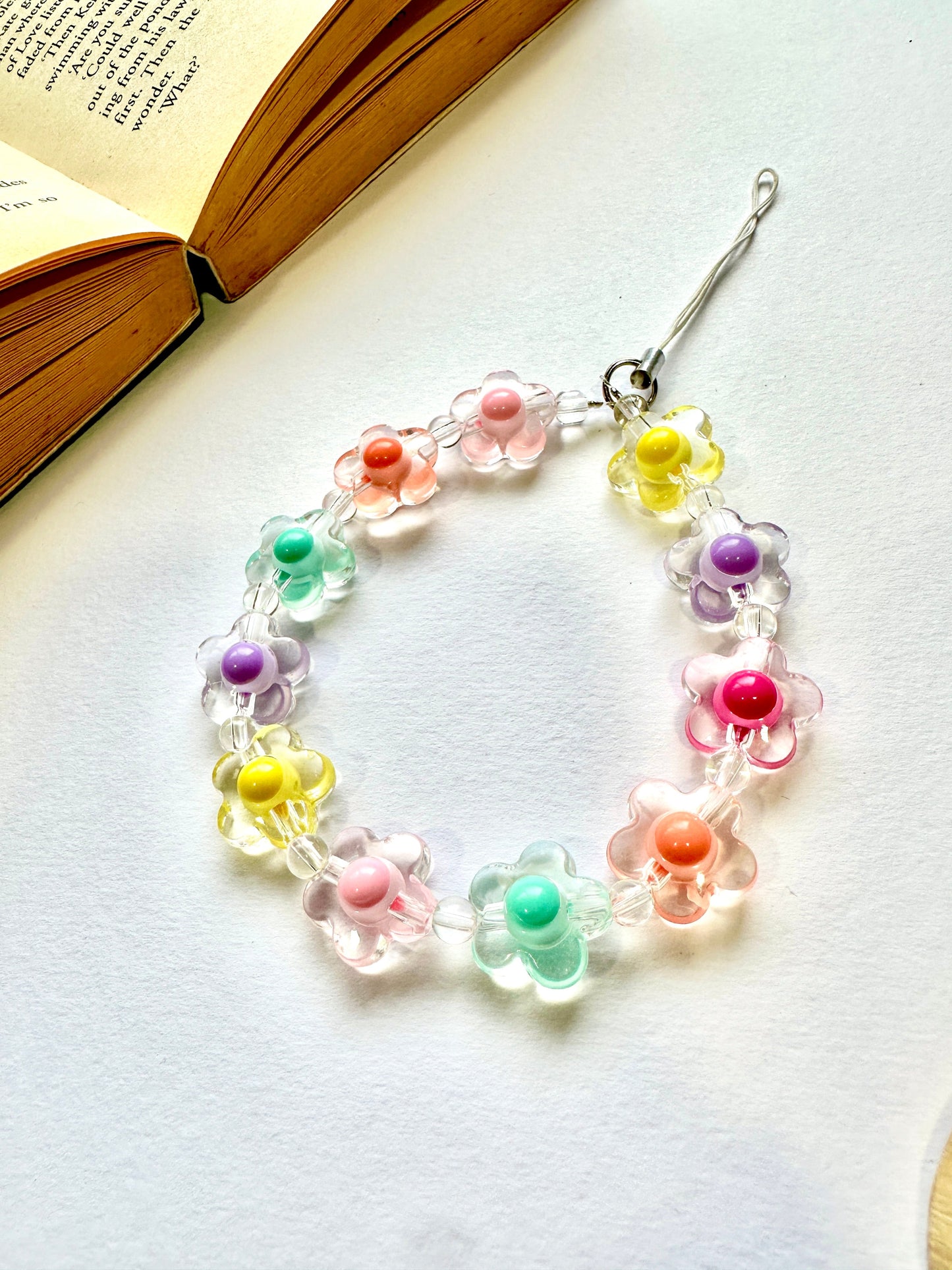 Rainbow Bloom Phone Chain Charm