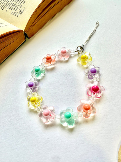 Rainbow Bloom Phone Chain Charm