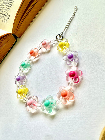 Rainbow Bloom Phone Chain Charm