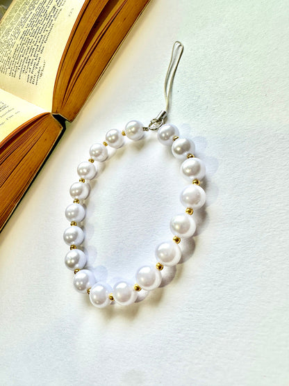 Pearl Fall Phone Chain Charm