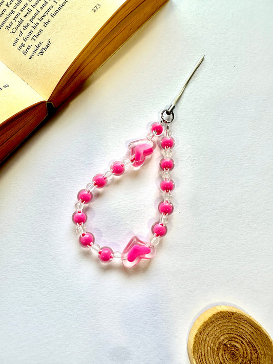 Hot Pink Phone Chain Charm