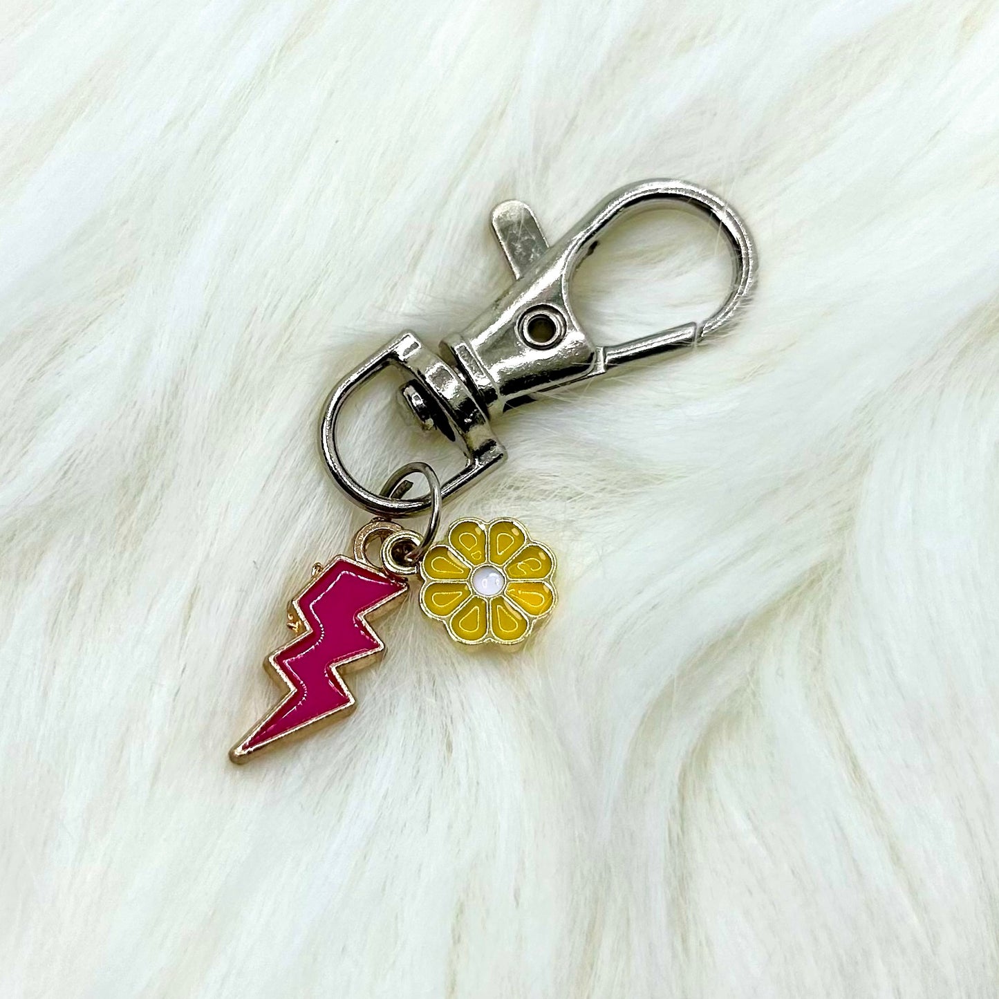 Pink Glow Petal Phone Charm