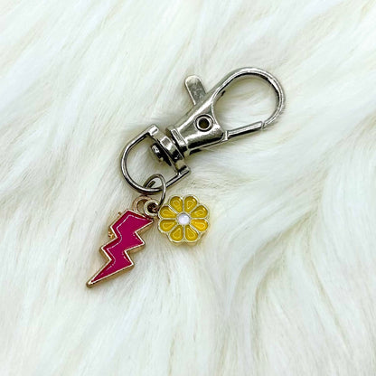 Pink Glow Petal Phone Charm