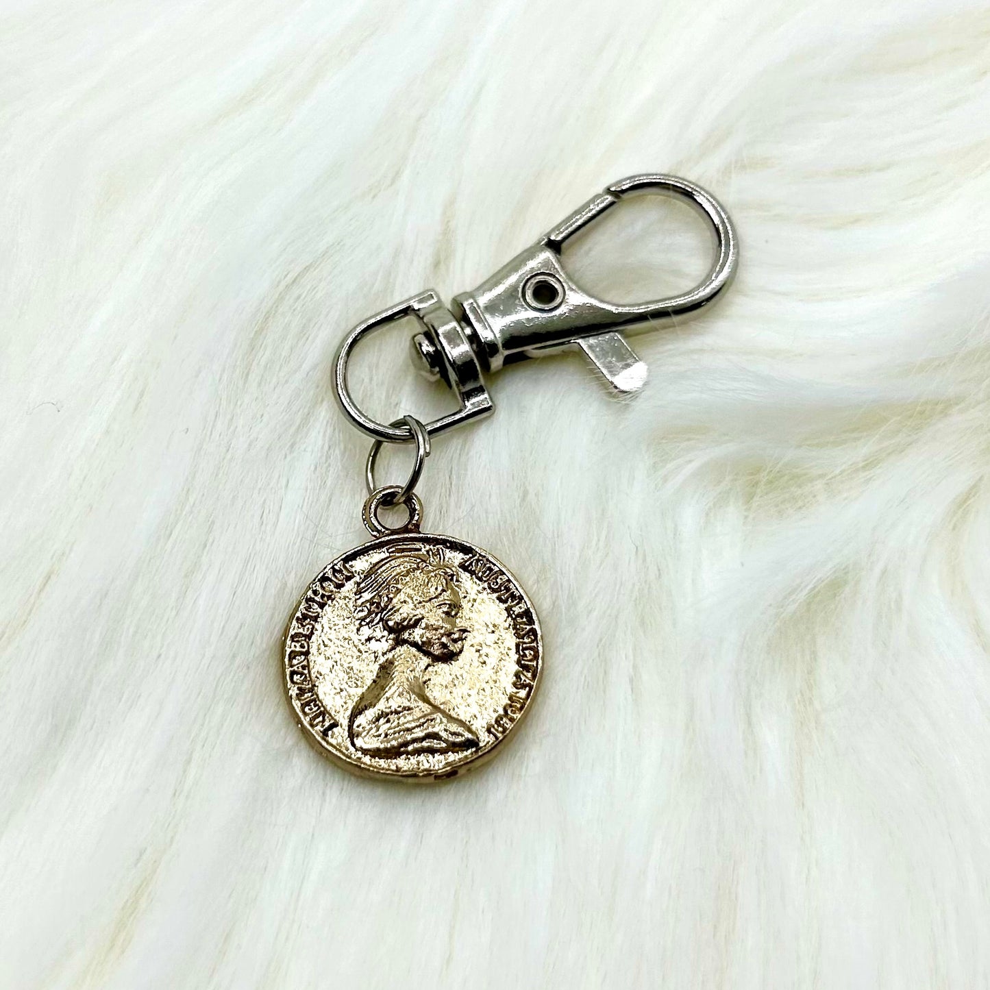 Antique Coin Phone Charm