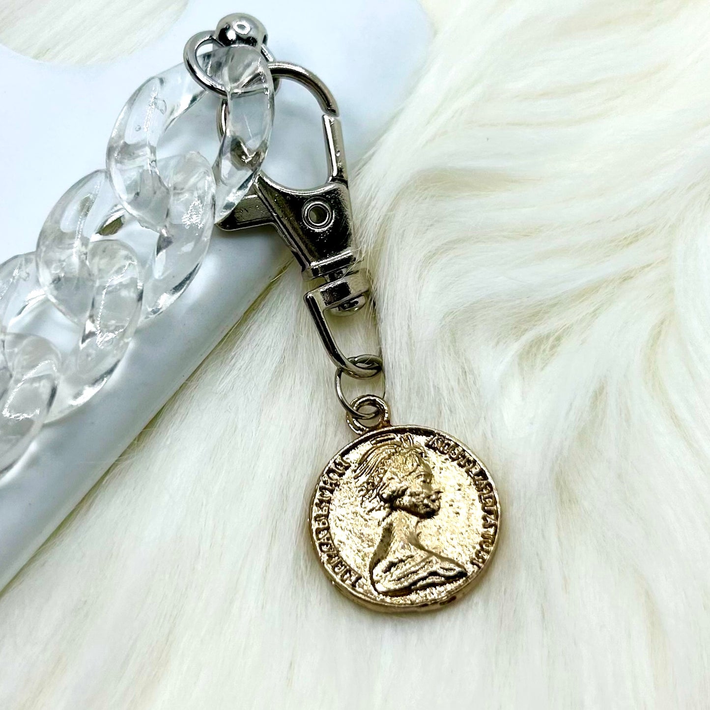 Antique Coin Phone Charm