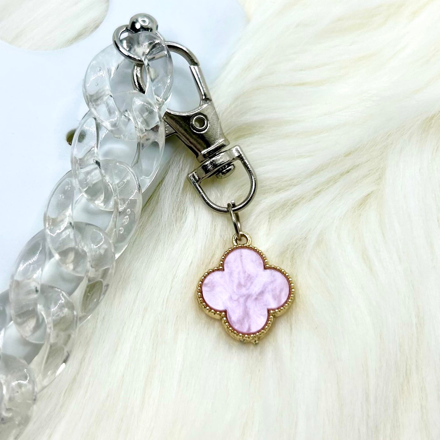 Peony Clover Phone Charm