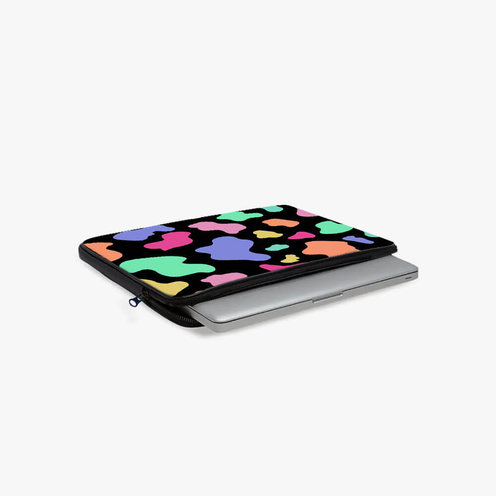 Neon Moo Print Laptop Sleeve