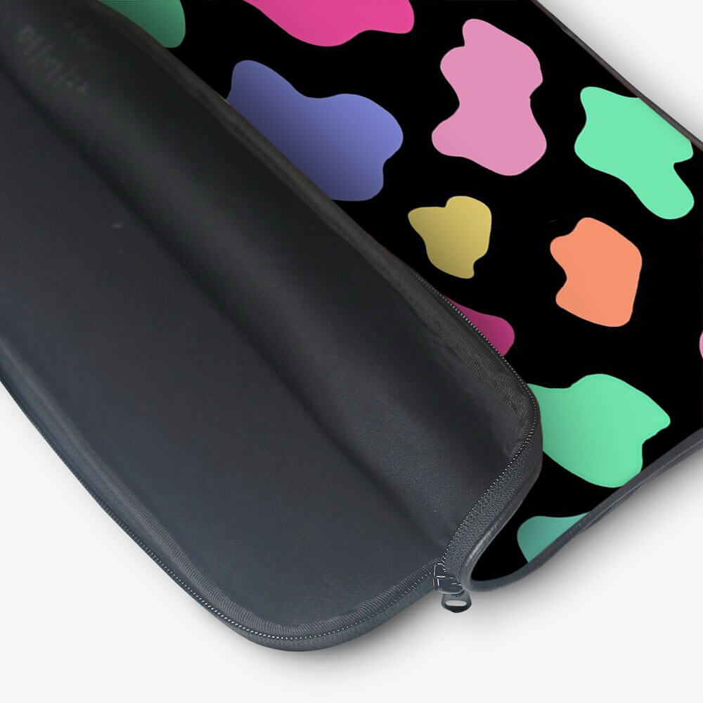 Neon Moo Print Laptop Sleeve