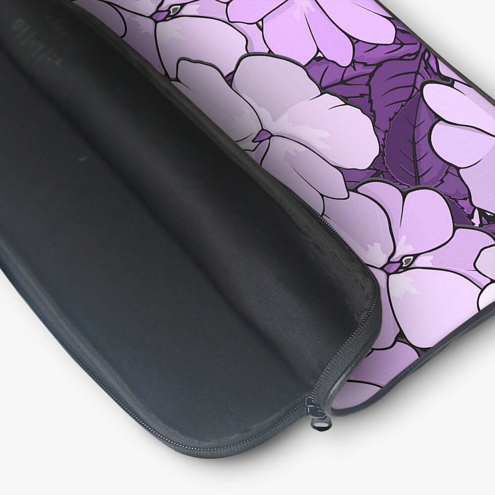 Lilac Blossom Print Laptop Sleeve