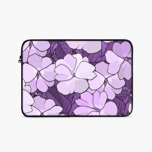 Lilac Blossom Print Laptop Sleeve
