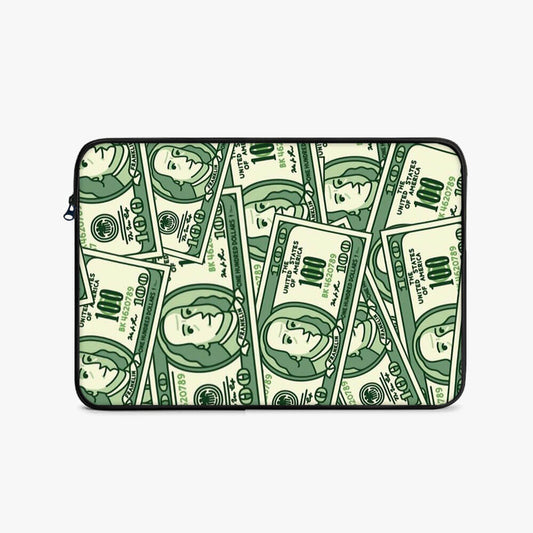 Quirky Currency Print Laptop Sleeve