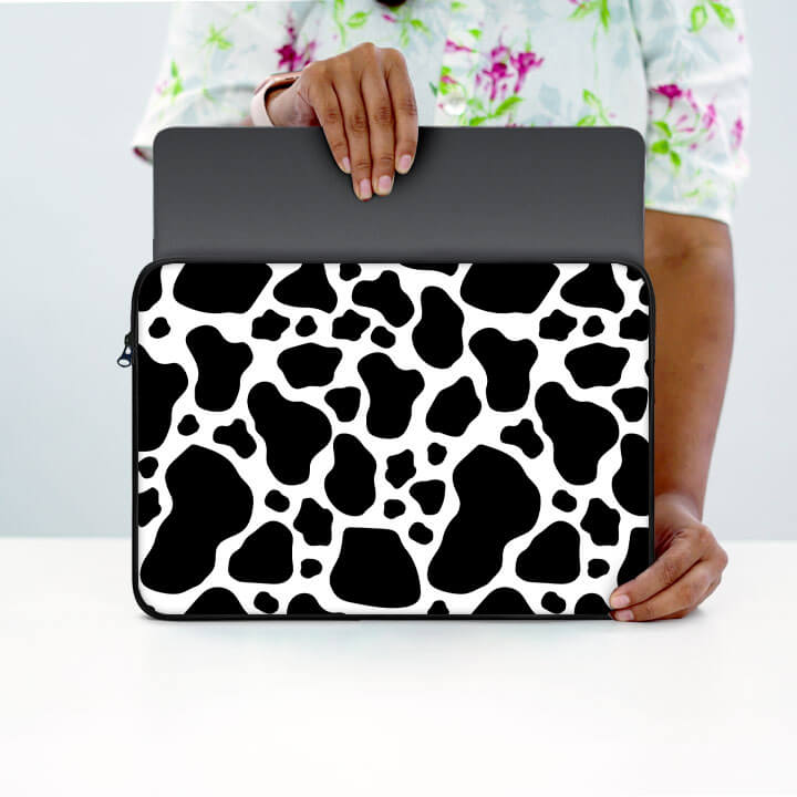 Calm Cow Print Laptop Sleeve