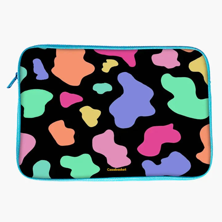 Neon Moo Print Laptop Sleeve