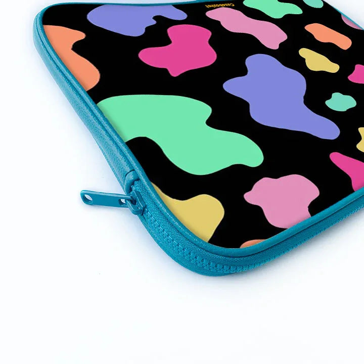 Neon Moo Print Laptop Sleeve
