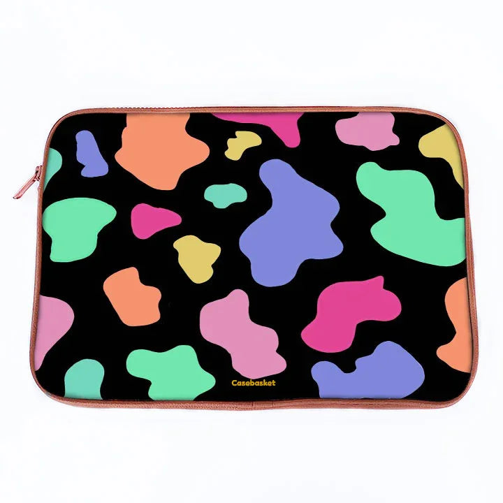 Neon Moo Print Laptop Sleeve