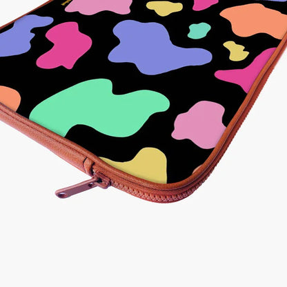 Neon Moo Print Laptop Sleeve