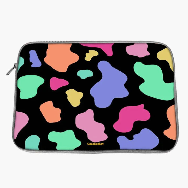Neon Moo Print Laptop Sleeve