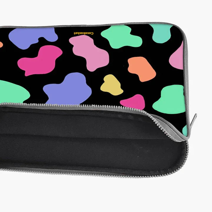 Neon Moo Print Laptop Sleeve