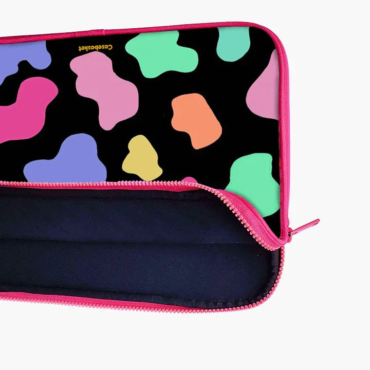 Neon Moo Print Laptop Sleeve