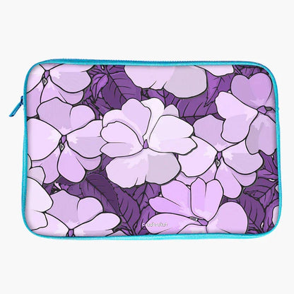 Lilac Blossom Print Laptop Sleeve