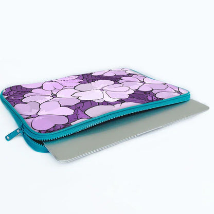 Lilac Blossom Print Laptop Sleeve