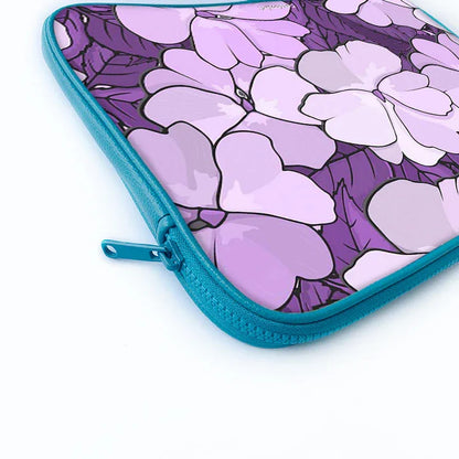 Lilac Blossom Print Laptop Sleeve