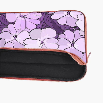 Lilac Blossom Print Laptop Sleeve