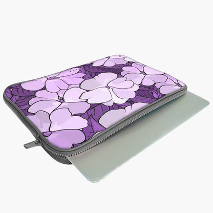 Lilac Blossom Print Laptop Sleeve