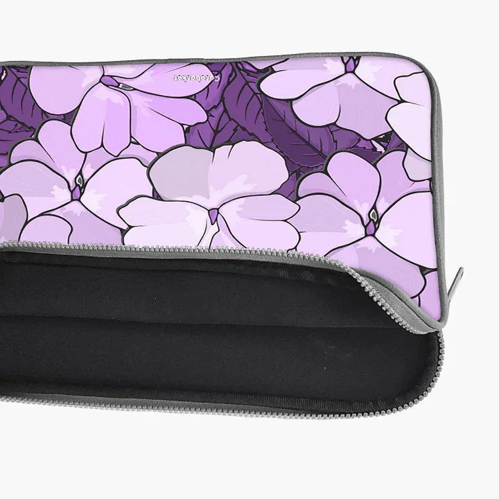 Lilac Blossom Print Laptop Sleeve