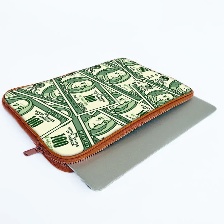 Quirky Currency Print Laptop Sleeve