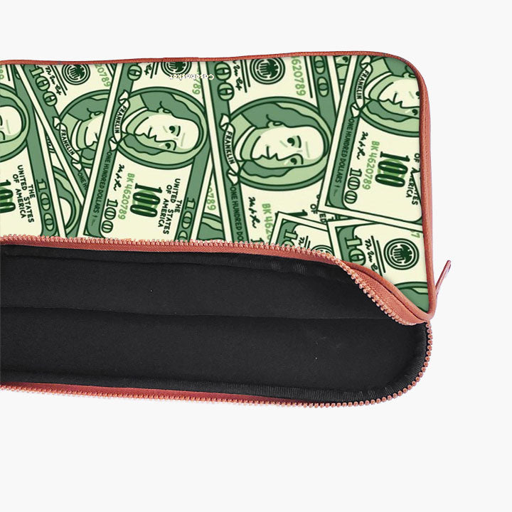 Quirky Currency Print Laptop Sleeve