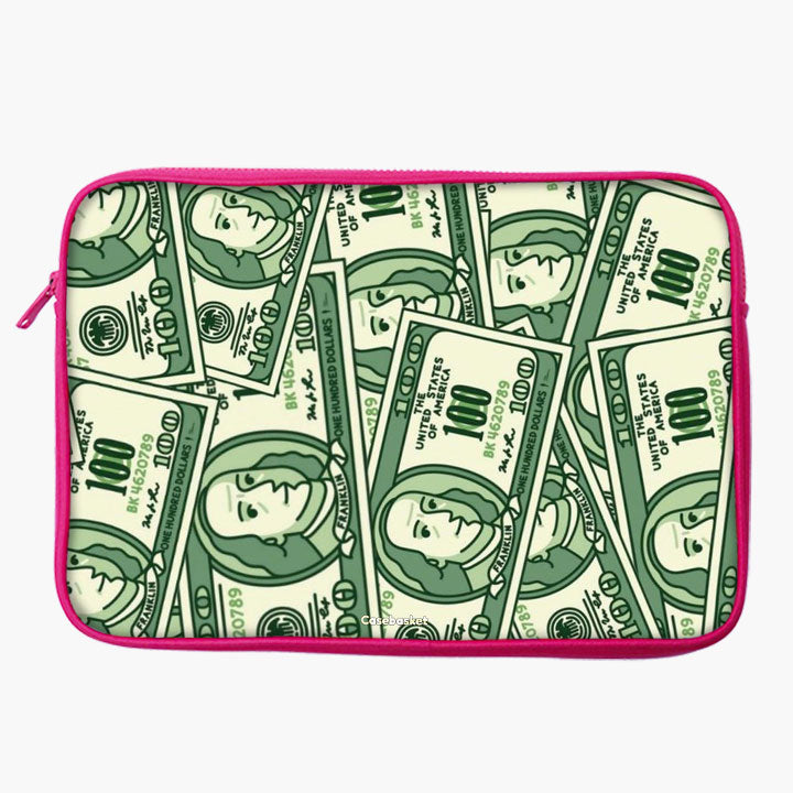 Quirky Currency Print Laptop Sleeve