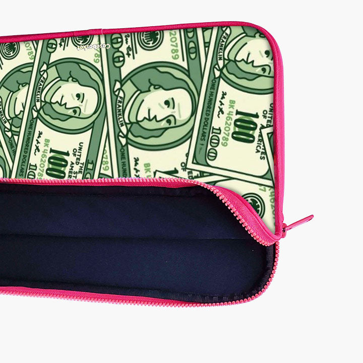 Quirky Currency Print Laptop Sleeve
