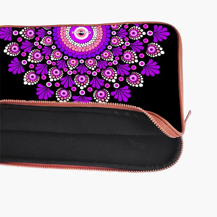 Pinkple Mandala Print Laptop Sleeve