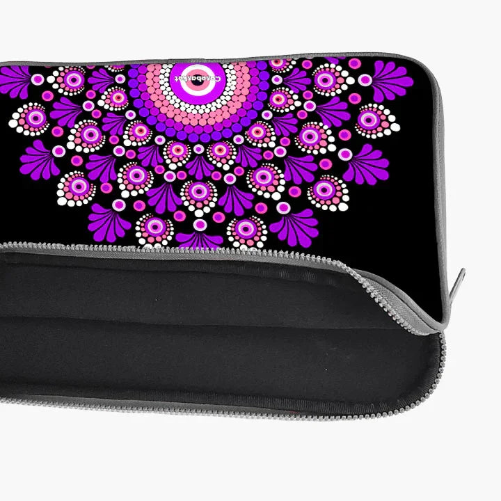 Pinkple Mandala Print Laptop Sleeve