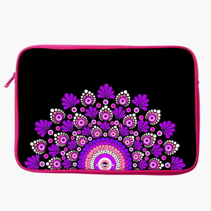 Pinkple Mandala Print Laptop Sleeve