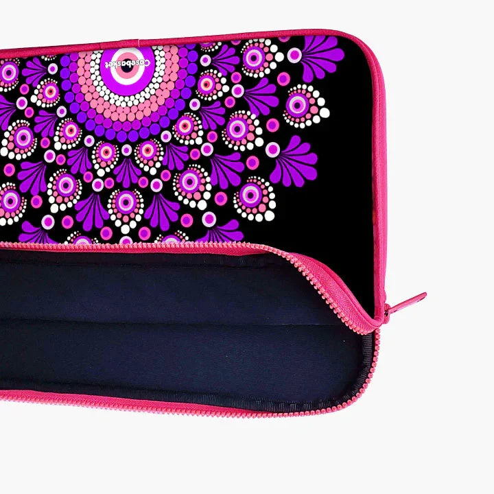 Pinkple Mandala Print Laptop Sleeve