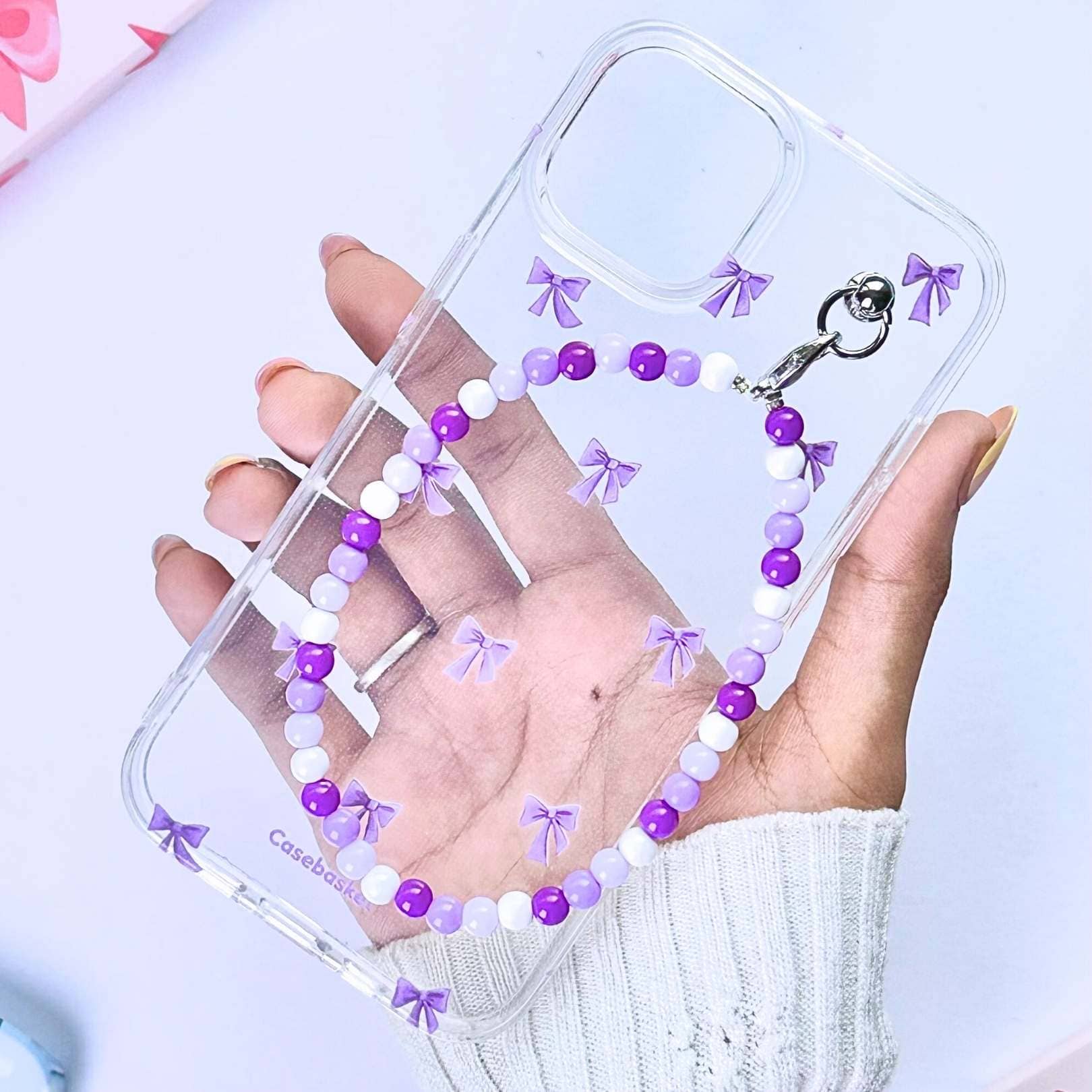 Lavique Knot Transparent Orchid Charm Phone Cover