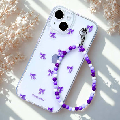 Lavique Knot Transparent Orchid Charm Phone Cover