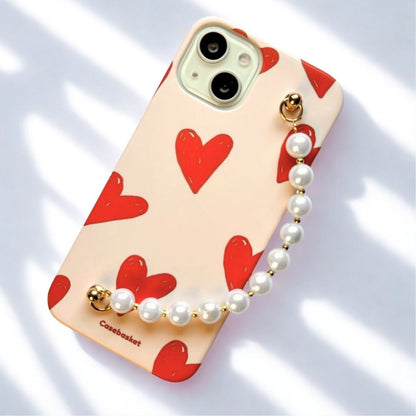 Heartsy pearl Chain Phone Cover-