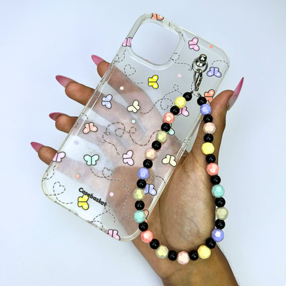 Pixieflutter Transparent Heartflowers Charm Phone Cover