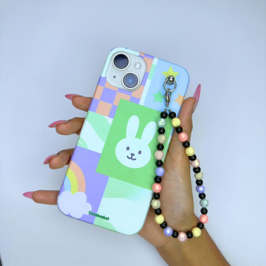 Minty BunBun Heartflowers Fall Chain Phone Cover