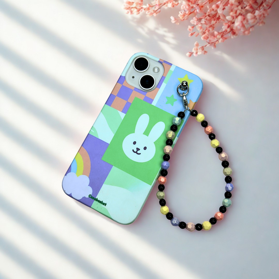 Minty BunBun Heartflowers Fall Chain Phone Cover