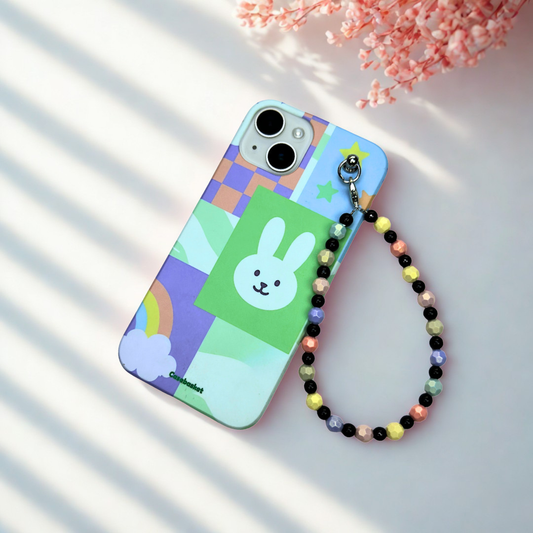 Minty BunBun Heartflowers Fall Chain Phone Cover
