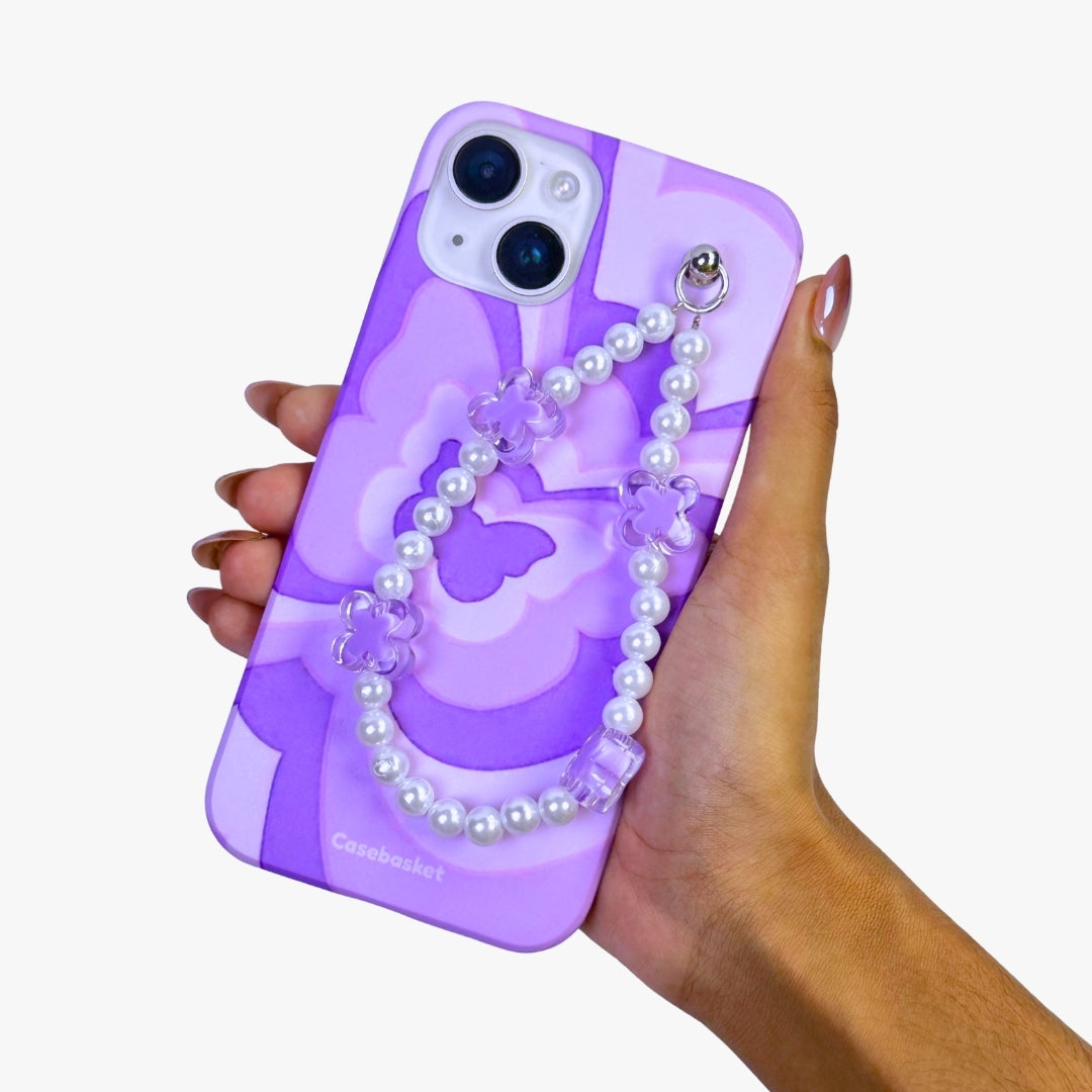 Purple Wings Purpearl Fall Chain Phone Cover