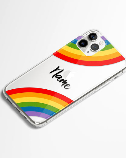 Rainbow Bliss Transparent Silicone Phone Cover