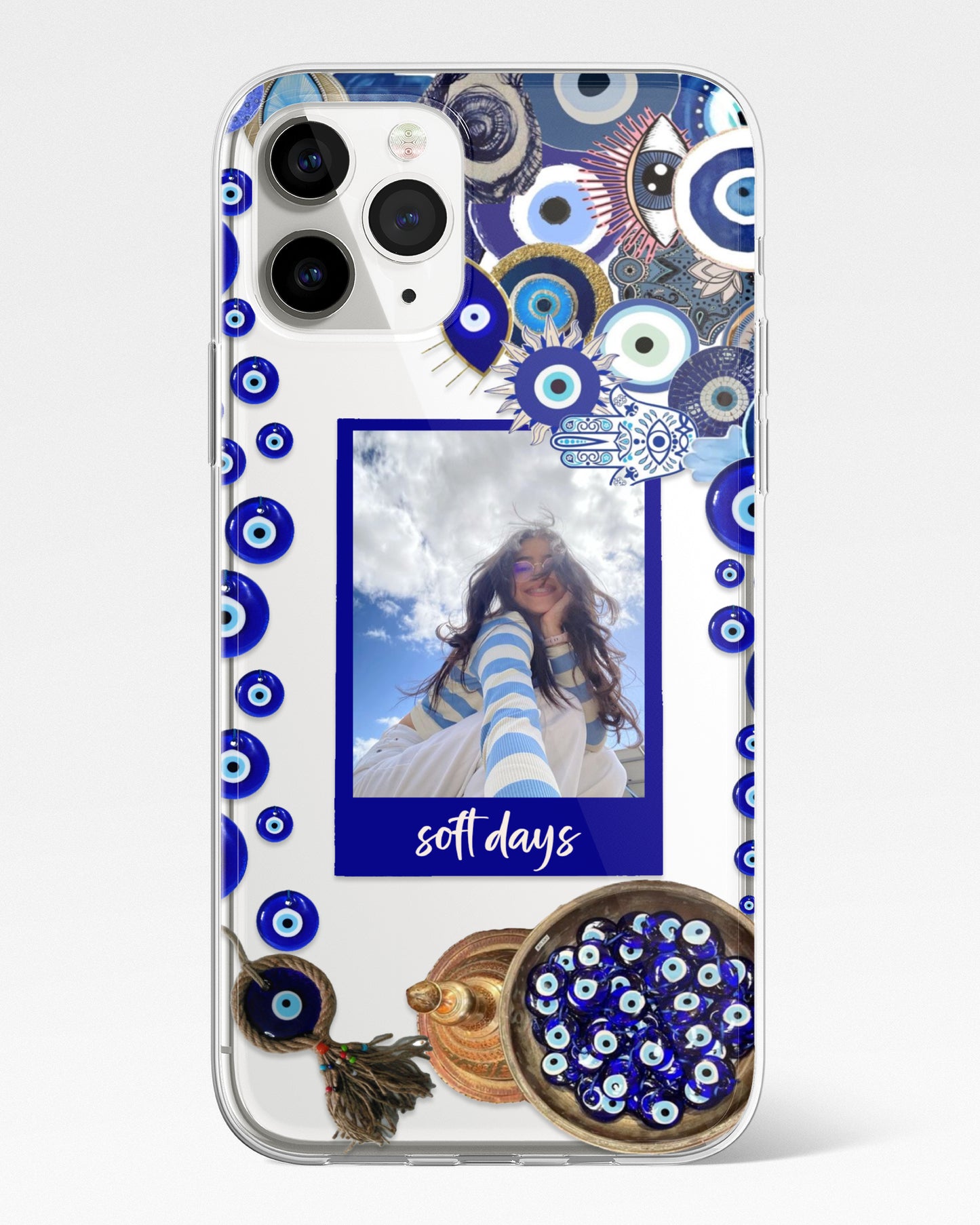 Peaceful Aura Polaroid Frame Transparent Silicone Cover