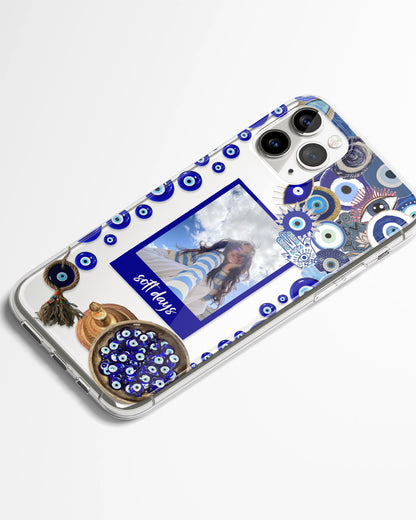 Peaceful Aura Polaroid Frame Transparent Silicone Cover