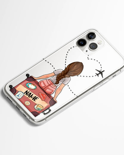 Travel Heart Transparent Silicone Phone Cover