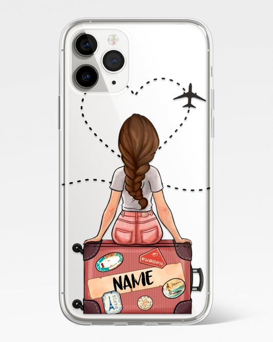 Travel Heart Transparent Silicone Phone Cover